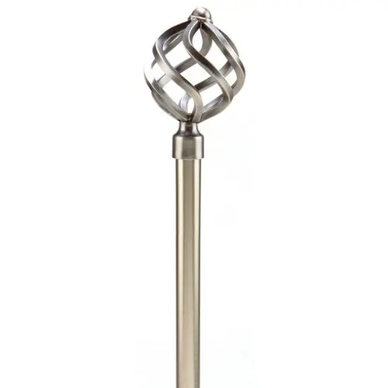 Home Details Royal Twist Curtain Rod Satin Nickel {5}