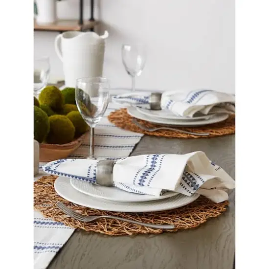 DII&reg; French Blue Zig Dobby Stripe Cloth Dinner Napkins, 6ct. {5}