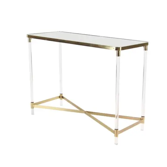 3.5ft. Clear Contemporary Acrylic Console Table {5}
