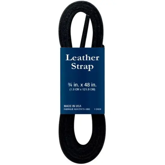 Silver Creek Leather Strap, 3/4" x 48" Black {1}