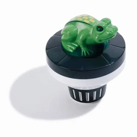 7.5" Green & Black Frog Floating Swimming Pool Chlorine Dispenser {3}