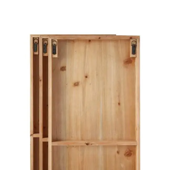 55" Brown Wood Rustic Wall Decor, 3ct. {7}