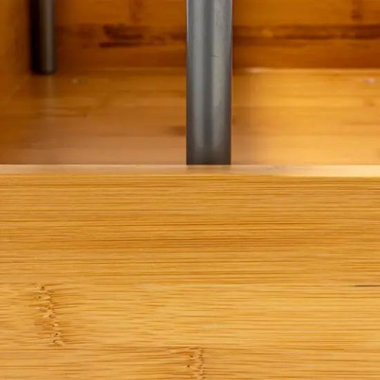 Household Essentials Glidez Steel & Bamboo Slide-Out 2-Tier Storage Organizer {13}