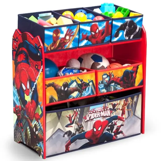 Spider-Man 6 Bin Design & Store Toy Organizer {1}