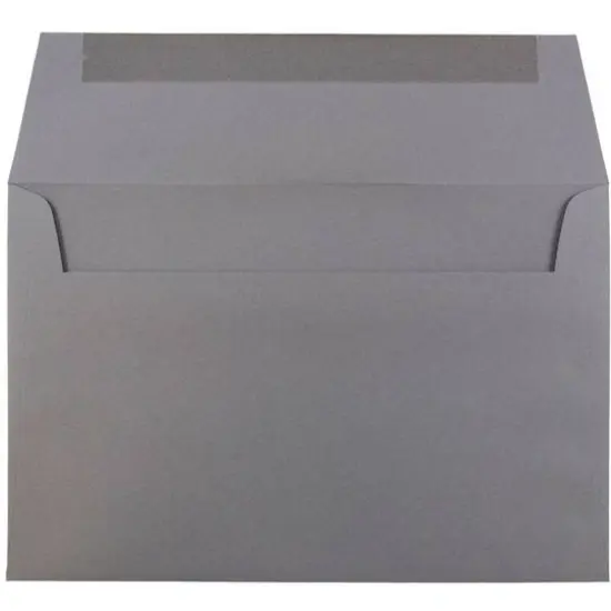 JAM Paper 5.75" x 8.75" Dark Gray Premium Invitation Envelopes {3}