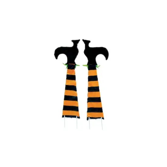 3ft. LED Spooky Town Upside Down Witch Legs {3}