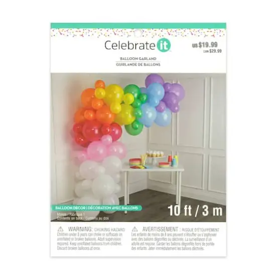 10ft. Rainbow Balloon Garland by Celebrate It&trade; {4}