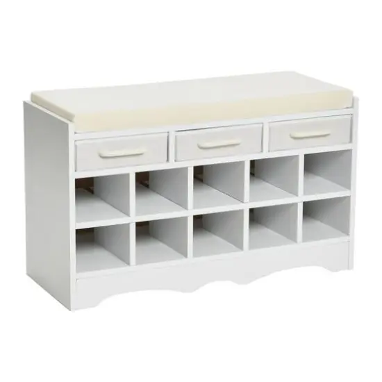 Household Essentials 32" Storage Bench White {1}