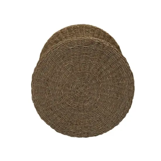 Household Essentials 21" Woven Seagrass Hourglass End Table {5}