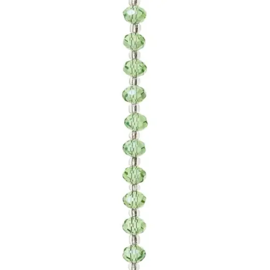 Peridot Faceted Glass Rondelle Beads, 8mm by Bead Landing&trade; {1}