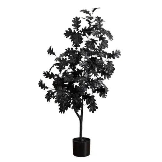 4ft. Artificial Halloween Black Oak Tree {1}