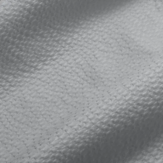 Bath Bliss Silver Microfiber Soft Touch Seersucker Design Shower Curtain Liner {7}