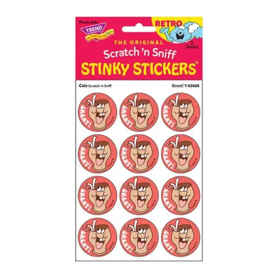 TREND Enterprises® Great! Cola Scented Stickers, 6 Packs of 24 {4}