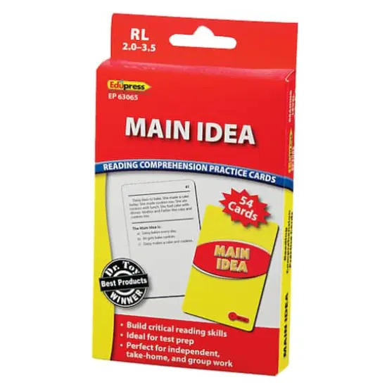 Edupress&reg; Main Idea Practice Cards, Levels 2.0-3.5 {1}