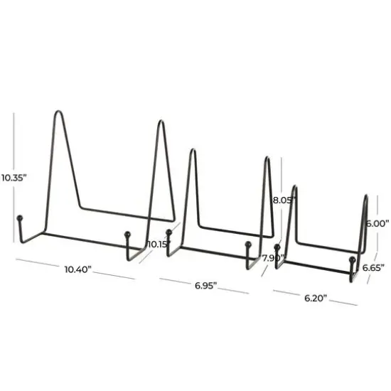 Black Metal Wide Triangle Display Easel Set {6}