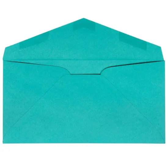 JAM Paper 3.875" x 7.5" Brite Hue Monarch Envelopes, 50ct. Sea Blue {4}
