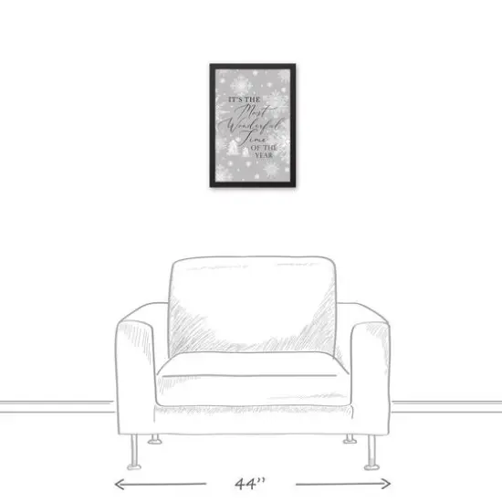 The Most Wonderful Time of the Year 13.73" x 19.73" Black Framed Canvas {4}
