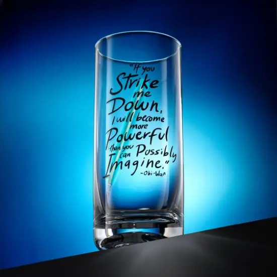 JoyJolt&reg; Star Wars&trade; 14.2oz. New Hope Obi-Wan Kenobi Blue Lightsaber Tall Drinking Glass, 2ct. {3}