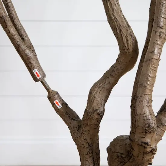 8ft. Artificial Grand Fiddle Leaf Tree in White Decorative Planter {5}