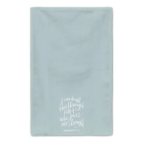 All Things Through Him Tea Towel Set Blue {5}