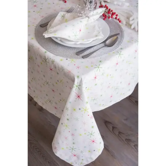 DII&reg; 52" Christmas Star Print Tablecloth {3}