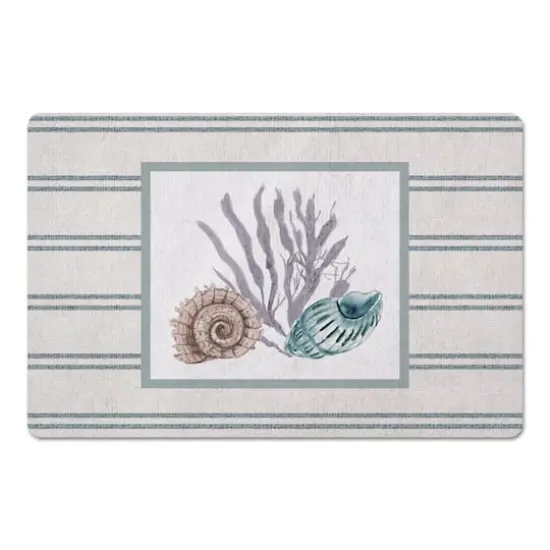 Snail and Banded Tulip Shell 18" x 27" Floor Mat {1}