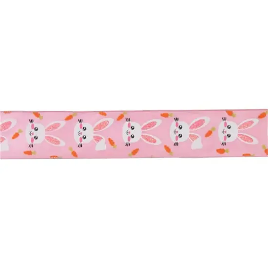 2.5" x 10yd. Easter Bunny Design Wired Spring Craft Ribbon {1}