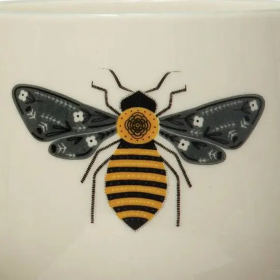 Hello Honey&reg; 12oz. Stoneware Mugs with Painted Winged Insects Set {7}