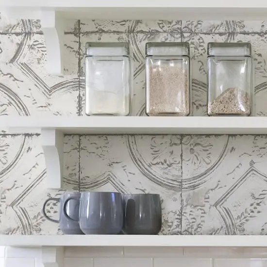 InHome Newport Tin Tile Peel & Stick Wallpaper {10}