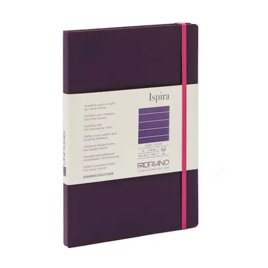 Fabriano&reg; Ispira A5 Lined Hardcover Notebook Purple {1}