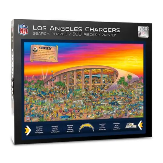 Joe Journeyman NFL 500 Piece Jigsaw Puzzle Los Angeles Chargers {1}