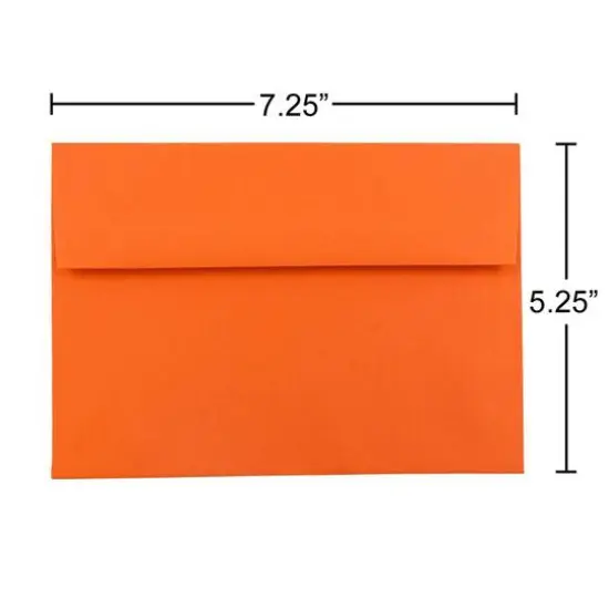 JAM Paper A7 Colored Invitation Envelopes, 50ct. Orange {6}