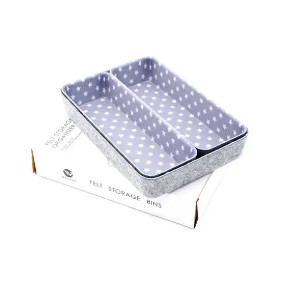 Welaxy Felt 3 Piece Stars Drawer Organizer Set {6}