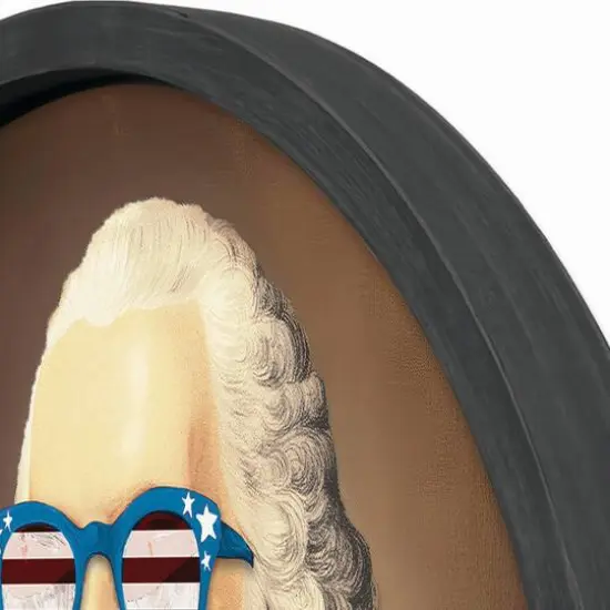 20" Round Pizza George Framed Print Black {4}