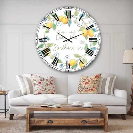 Designart Mediterranean Breeze XII Mid-Century Wall Clock {3}