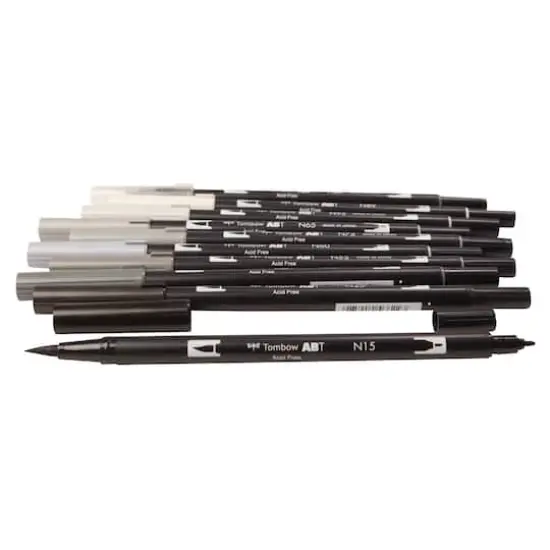 Tombow Grayscale Palette Dual Brush Pen Set {3}