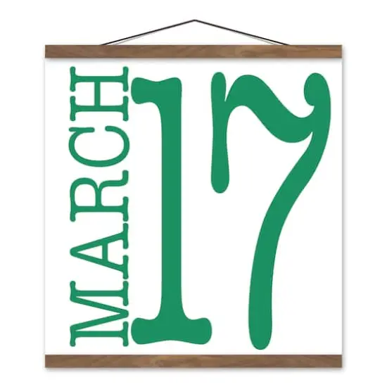 Large March Hanging Canvas 16" x 16" Teak Hanging Canvas {1}