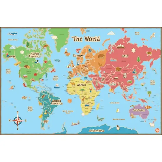 Wallpops Kids World Dry Erase Map Decal {1}
