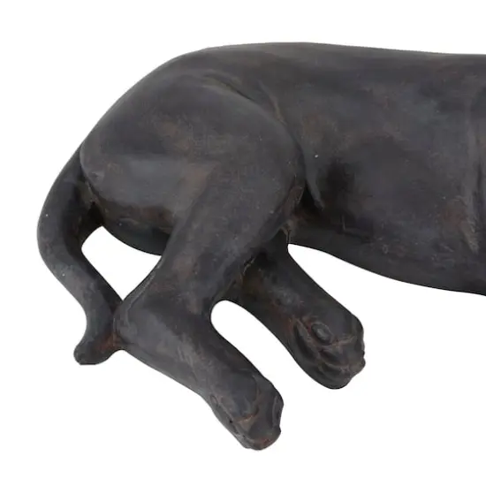 Black Modern farmhouse Dog Garden Sculpture, 23" x 13" x 6" {5}