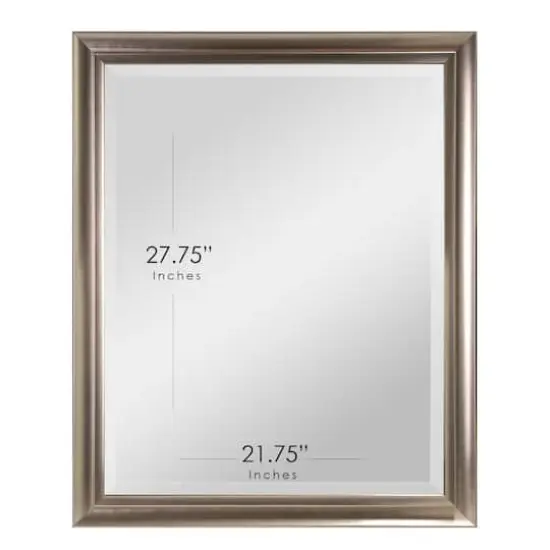 Head West Brushed Nickel Framed Wall Mirror - 32" x 26" {7}
