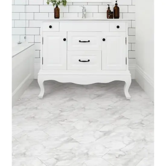 FloorPops Milena Peel & Stick Hexagon Floor Tiles {3}