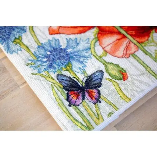 Luca-s Poppies And Butterflies Counted Cross Stitch Kit {7}
