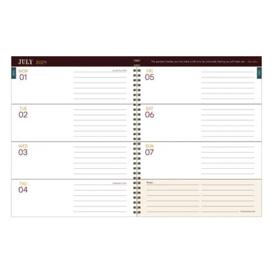 TF Publishing 2024 - 2025 Royal Tartan Large Spiral Planner {4}