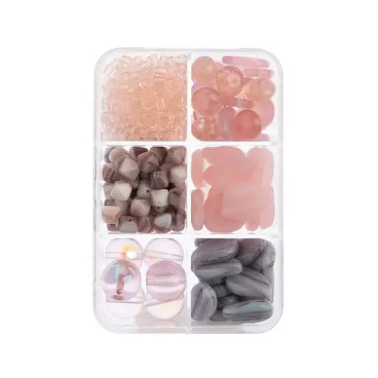 John Bead Czech Glass Recipe Box Beading Kit Cotton Candy {4}