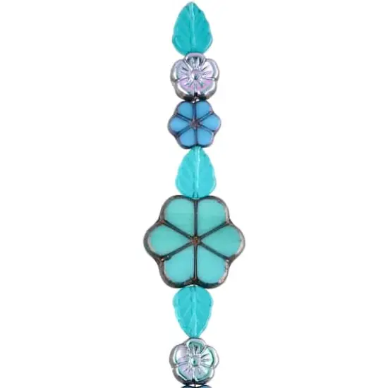 Santa Fe Czech Glass Flower & Leaf Bead Mix by Bead Landing&trade; {4}