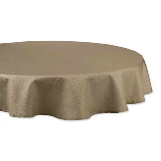 Stone Tonal Lattice Print Outdoor Tablecloth 60" Round {1}
