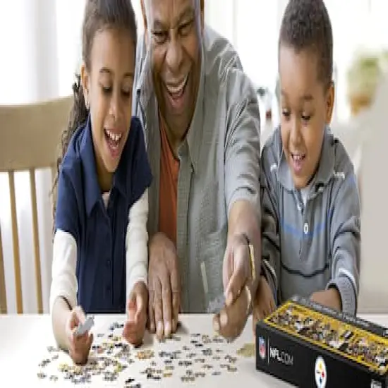 NFL Game Day in the Dog House 1,000 Piece Puzzle Pittsburgh Steelers {3}