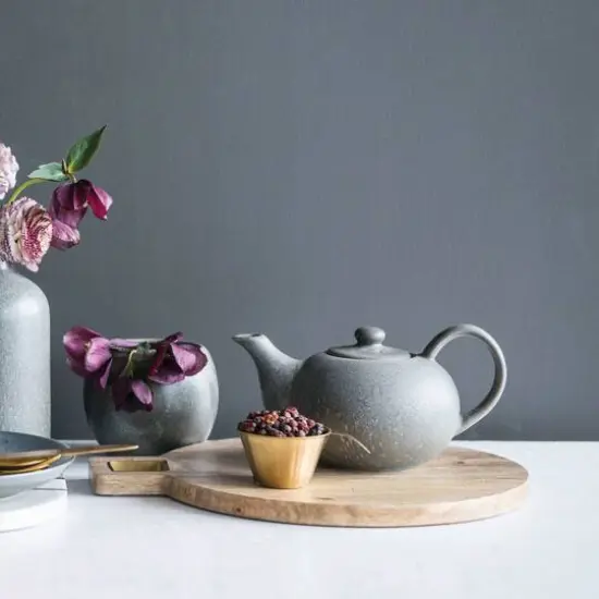 Hello Honey® Mango Wood Cutting Board with Brass Trim Handle {7}