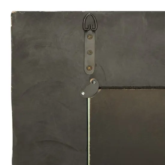 Black Wood Wall Mirror, 47" x 30" {7}