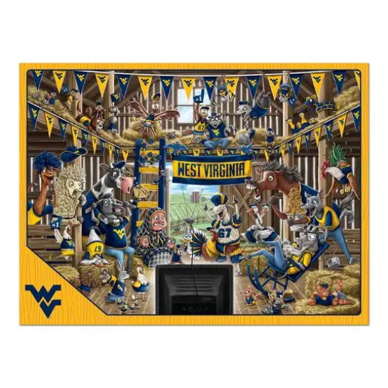 College Barnyard Fans 500 Piece Puzzle West Virginia Mountaineers {5}
